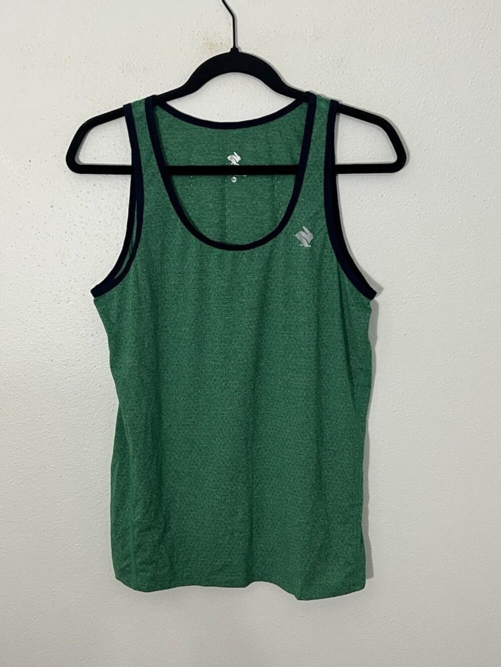 Rabbit Running Tank Top Womens Green Blue Scoop Size Medium